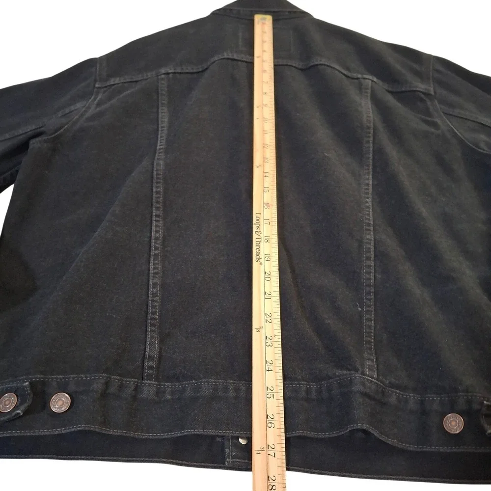 Vintage 90s Levi's 70507-4159 Trucker Jacket Men's Large Black Denim Made in USA